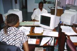 Increasing national revenues (photo: value added tax office in Maputo) reduces Mozambique's donor dependence