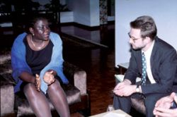 The Finance Minister of Mozambique in a policy dialogue with the Swiss representative