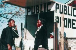 Communication matters for the poor. A public phone in Soweto (South Africa)