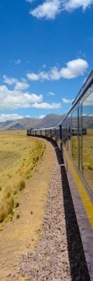 A tourist train through the Andean highlands (Peru)