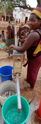 A water fountain in Metoro, Cabo Delgado, Mozambique