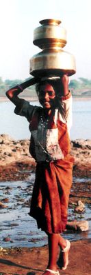 Carrying water - early morning (India)