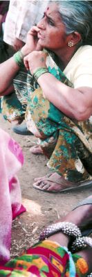 Indian women at a village meeting